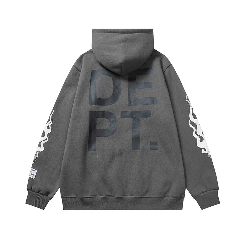 Gallery Dept. FLAME SLEEVE GRAY Hoodie