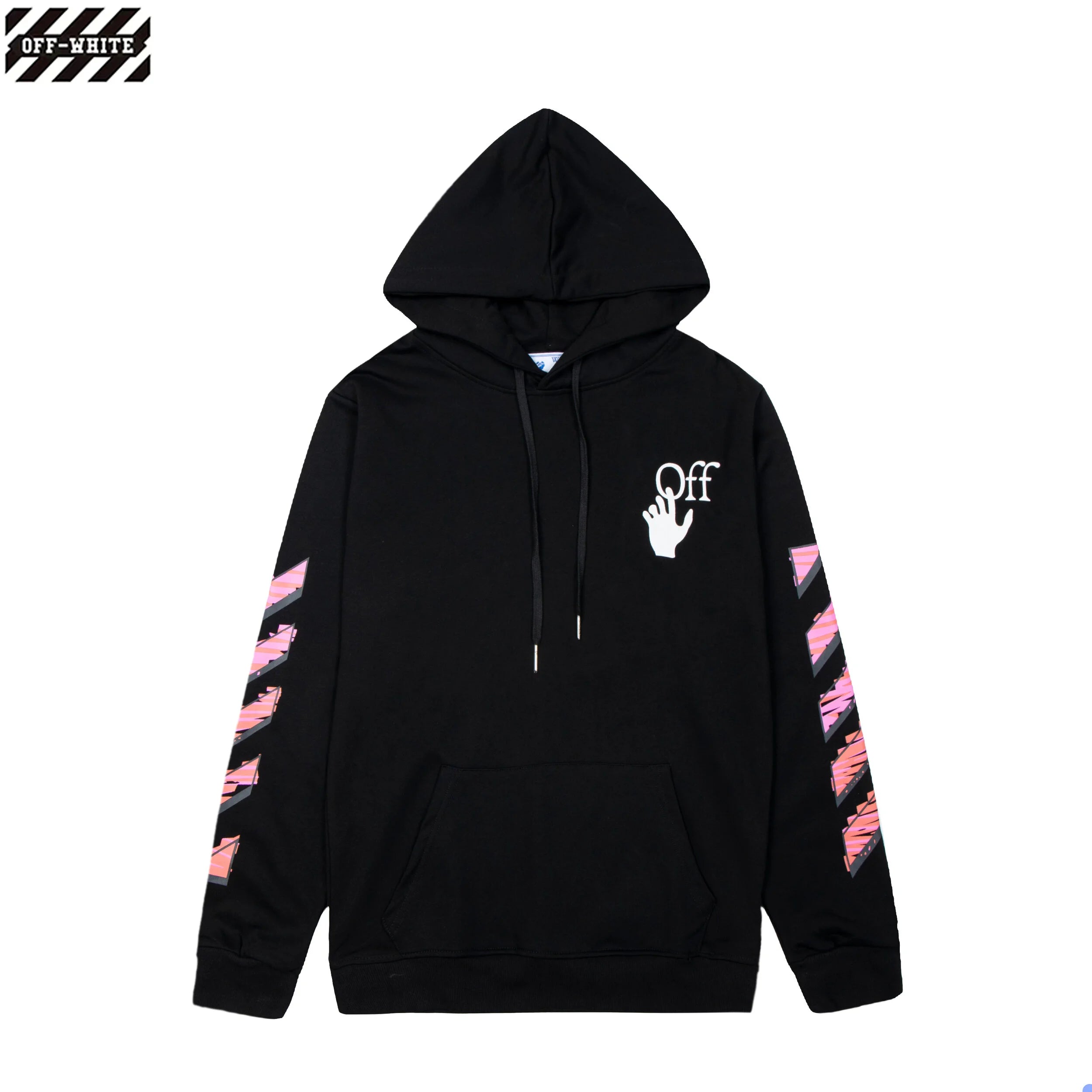OFF-WHITE Gradient Arrow Graphic Hoodie – Black & White