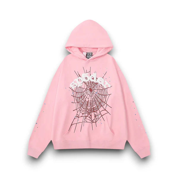 Sp5der Hoodie Pink 4006