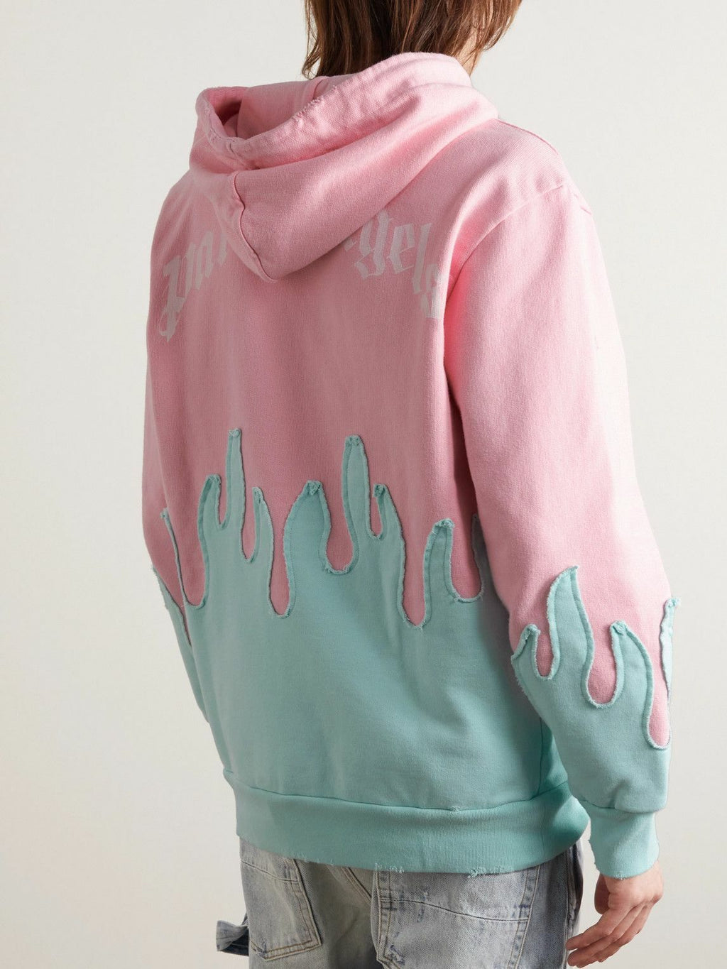 Palm Angels Double Layered Distressed Hoodie