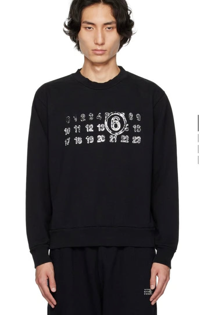 Maison Margiela MM6 Black sweatshirt with logo print