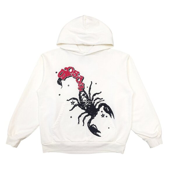 Sp5der x Mariah The Scientist Scorpion Hoodie Cream