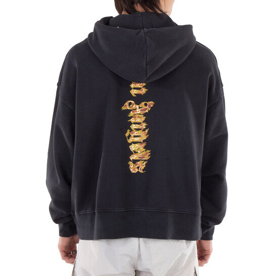 Palm Angels Burning Palm Cotton Hoodie