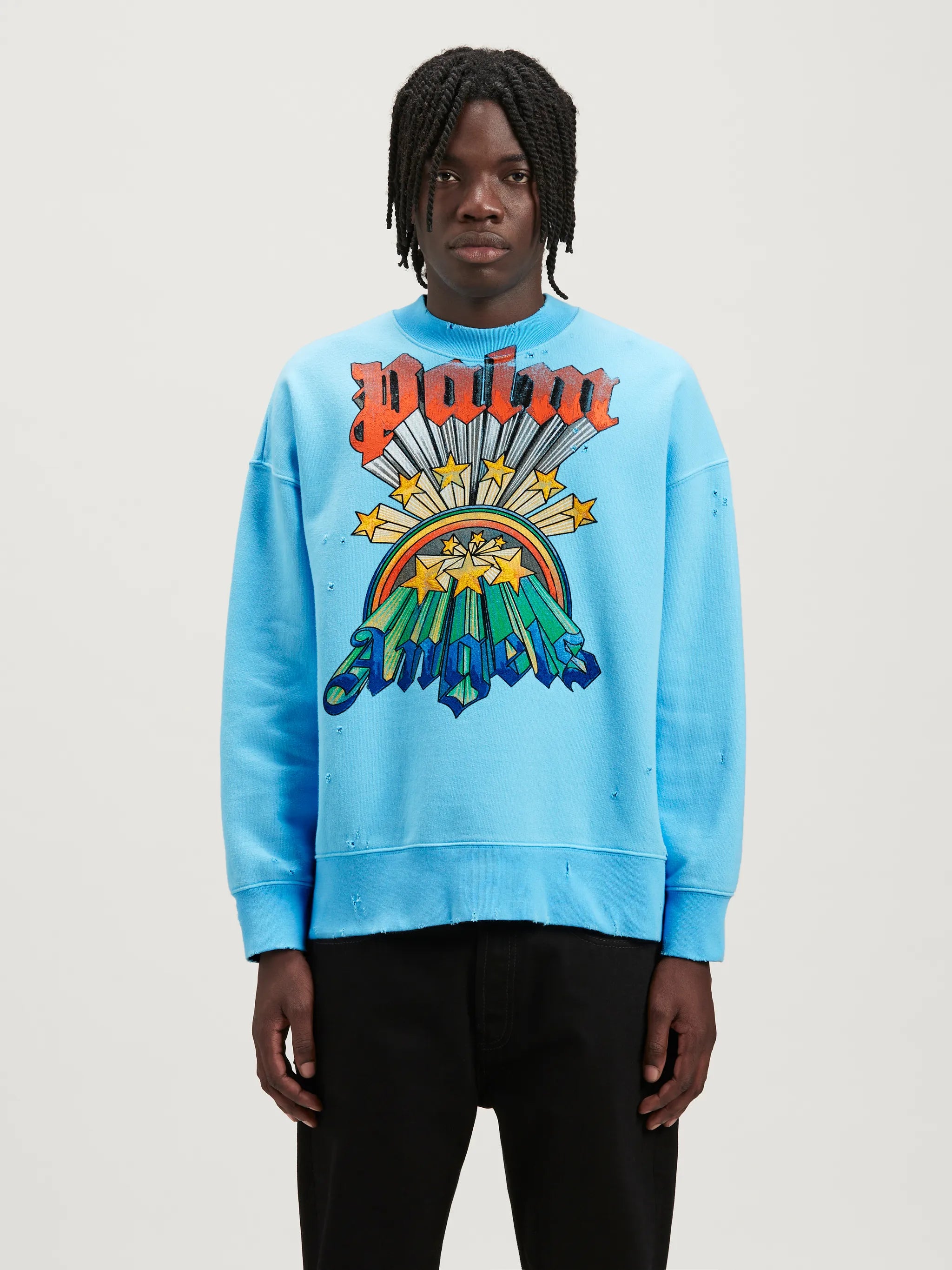 Palm Angels Rainbow Sweater 'Butter/Multicolor