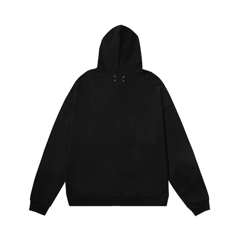 Maison Margiela MM6 Men's Zipper Hoodie Sweater Black